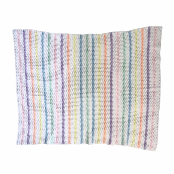 Handmade White Pastel π Crochet Blanket Afghan - Picture 4 of 4